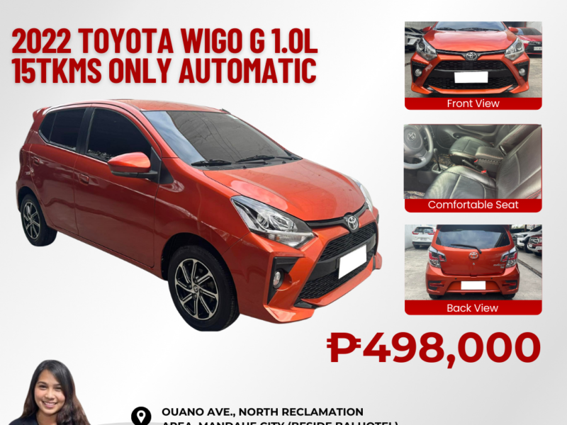 2022 TOYOTA WIGO G 1.0L AUTOMATIC TRANSMISSION