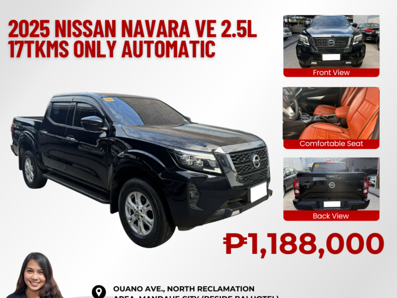 2025 NISSAN NAVARA VE 2.5L AUTOMATIC TRANSMISSION
