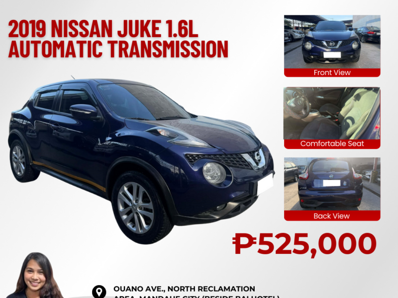 2019 NISSAN JUKE 1.6L AUTOMATIC TRANSMISSION