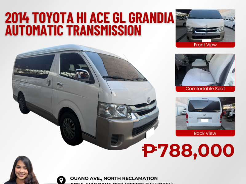 2014 TOYOTA HI ACE GL GRANDIA 2.5L AUTOMATIC TRANSMISSION