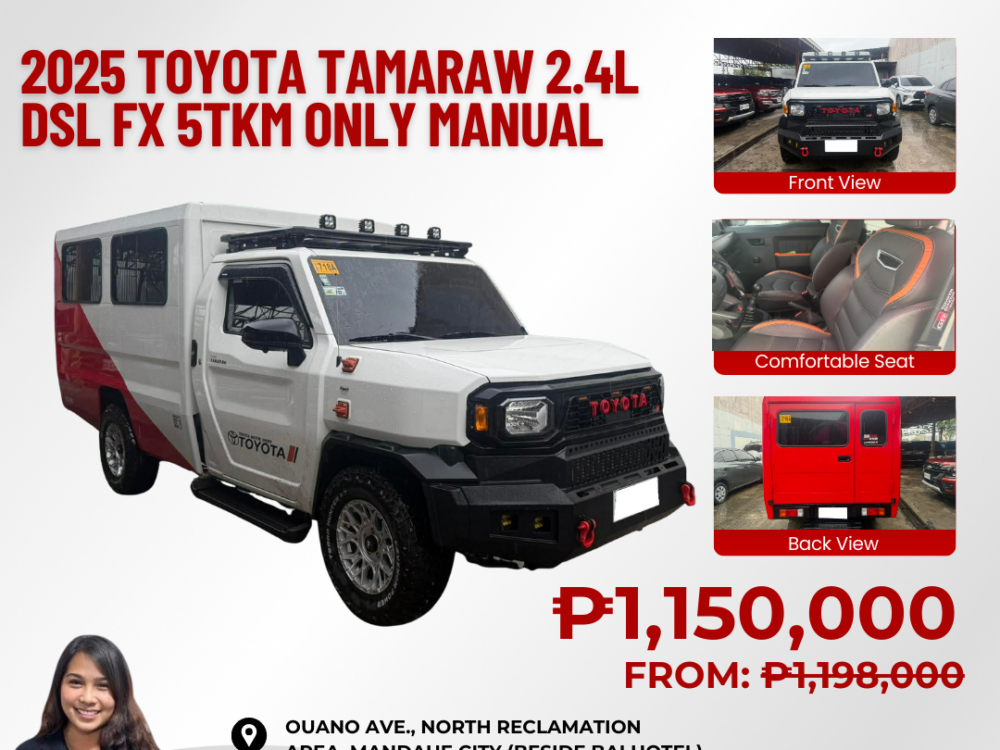 2025 TOYOTA HILUX TAMARAW 2.4 FX MANUAL TRANSMISSION