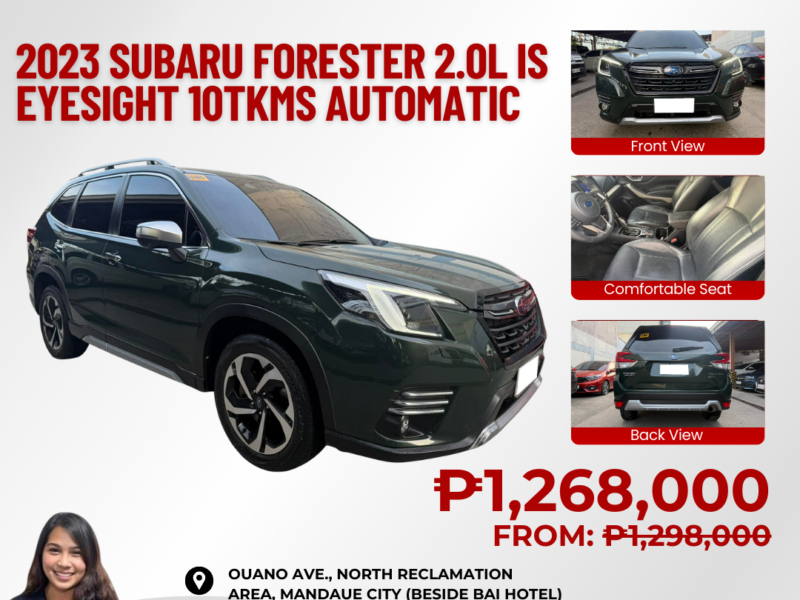 2023 SUBARU FORESTER 2.0L IS EYESIGHT 10TKMS ONLY AUTOMATIC TRANSMISSION