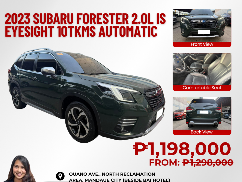 2023 SUBARU FORESTER 2.0L IS EYESIGHT 10TKMS ONLY AUTOMATIC TRANSMISSION