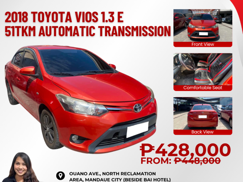 2018 TOYOTA VIOS 1.3E AUTOMATIC TRANSMISSION