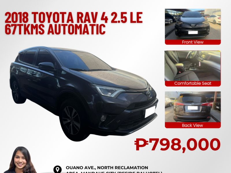 2018 TOYOTA RAV4 2.5L AUTOMATIC TRANSMISSION