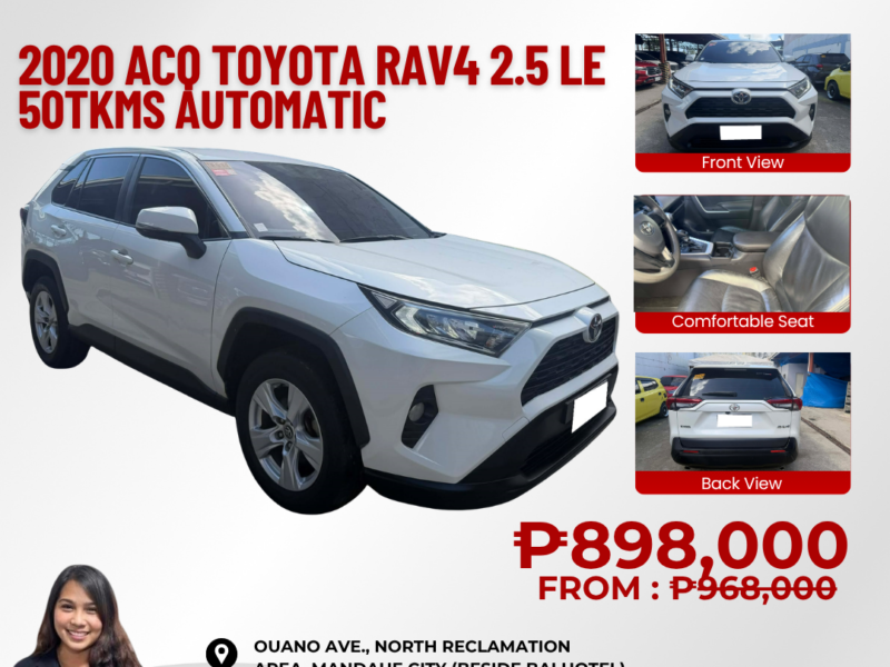 2020 TOYOTA RAV 4 2.5L LE AUTOMATIC TRANSMISSION