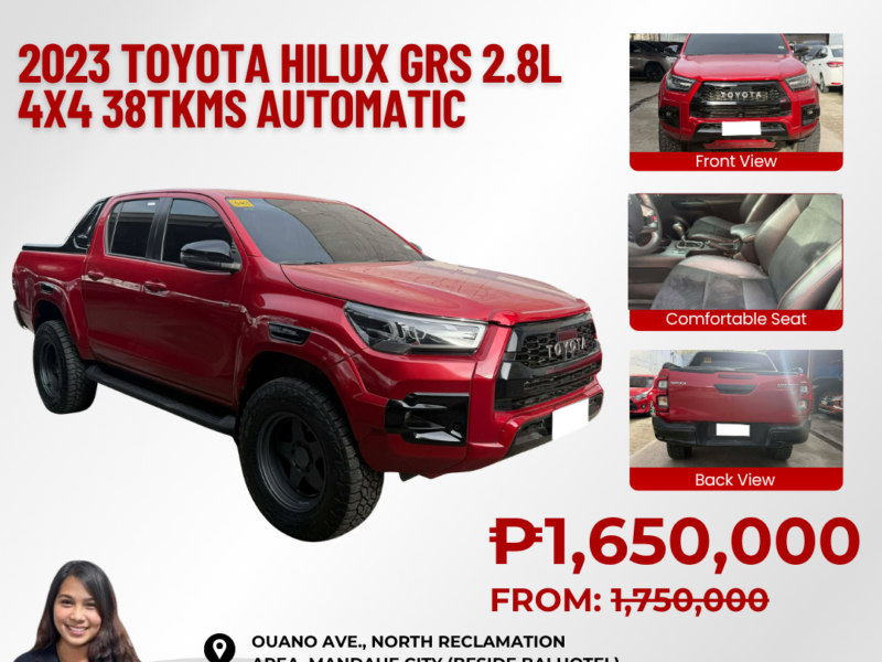 2023 TOYOTA HILUX GRS 2.8lL 4X4 AUTOMATIC TRANSMISSION