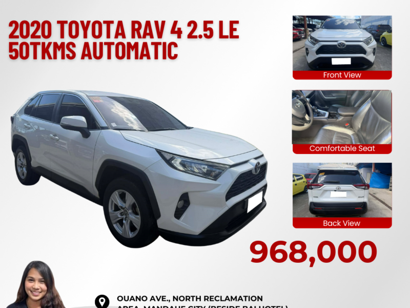 2020 TOYOTA RAV 4 2.5L LE AUTOMATIC TRANSMISSION