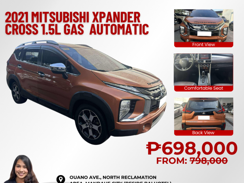 2021 MITSUBISHI XPANDER CROSS 1.5L GASOLINE AUTOMATIC TRANSMISSION