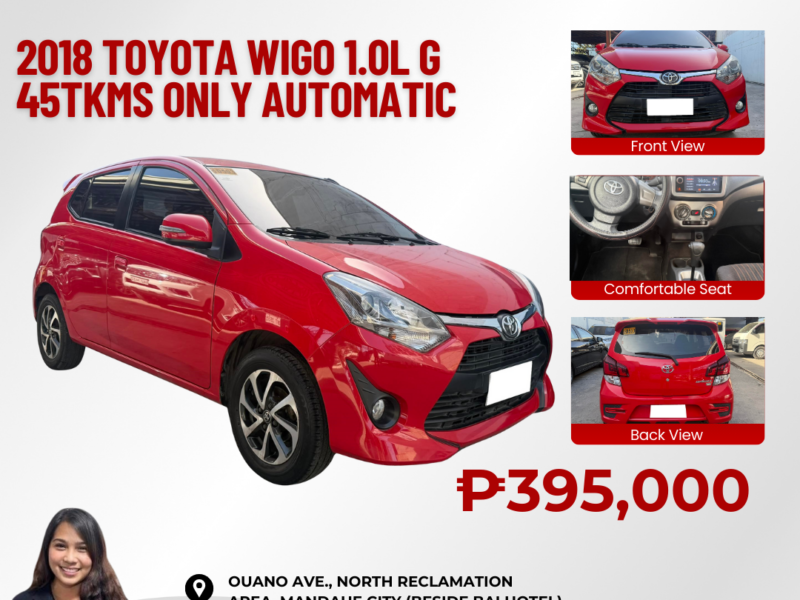 2018 TOYOTA WIGO 1.0L G AUTOMATIC TRANSMISSION