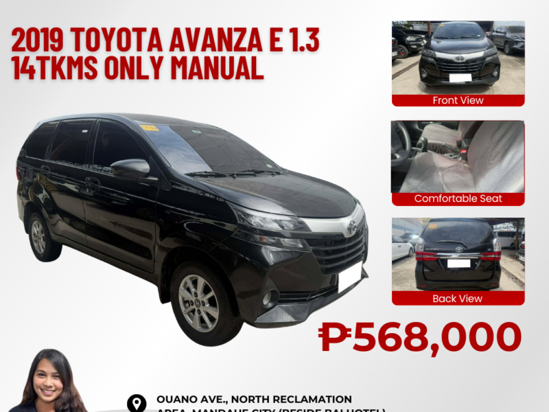 2019 TOYOTA AVANZA E 1.3 MANUAL TRANSMISSION