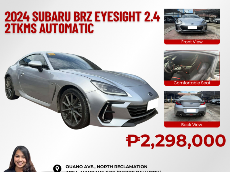 2024 SUBARU BRZ EYESIGHT 2.4L AUTOMATIC TRANSMISSION