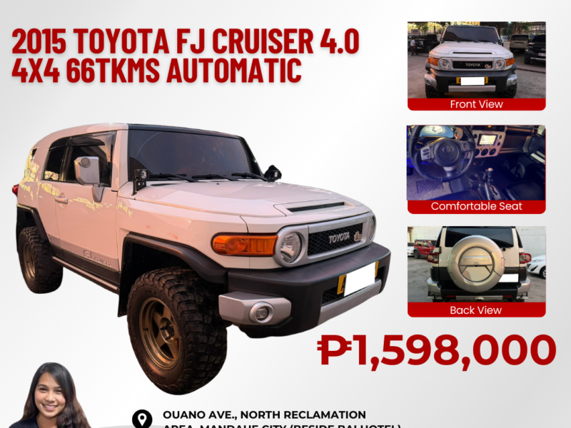 2015 TOYOTA FJ CRUISER 4.0L 4X4 AUTOMATIC TRANSMISSION