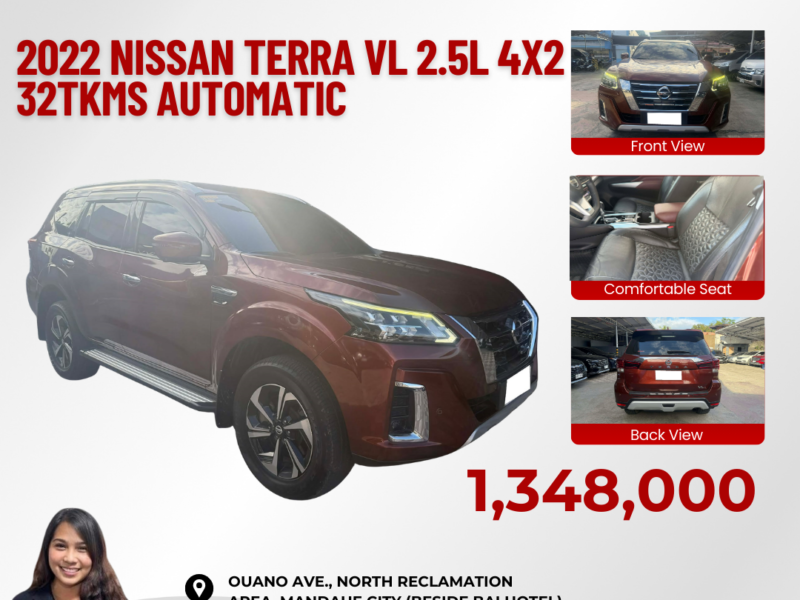 2022 NISSAN TERRA VL 2.4L 4X2 AUTOMATIC TRANSMISSION