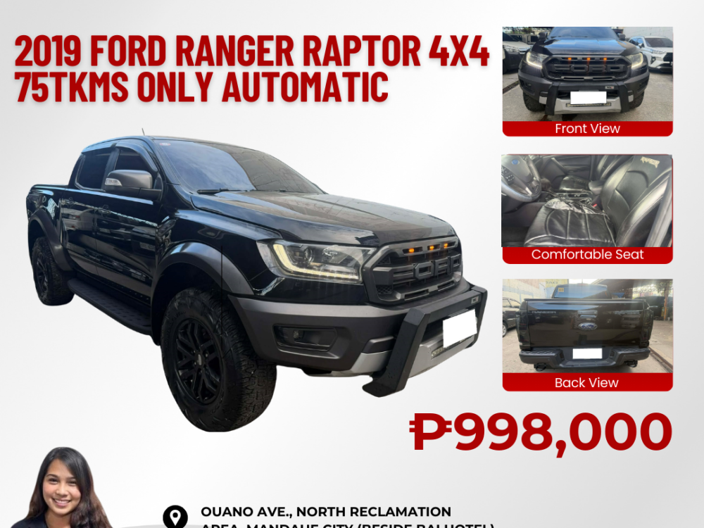 2019 FORD RANGER RAPTOR 2.0 BITURBO 4X4 AUTOMATIC TRANSMISSION