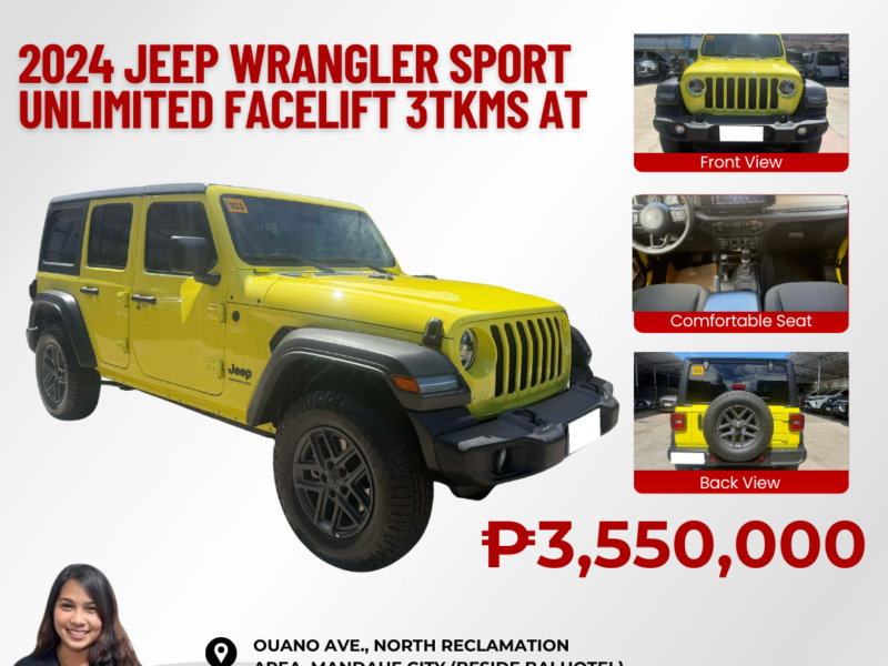 2024 JEEP WRANGLER SPORT UNLIMITED FACELIFT AUTOMATIC TRANSMISSION