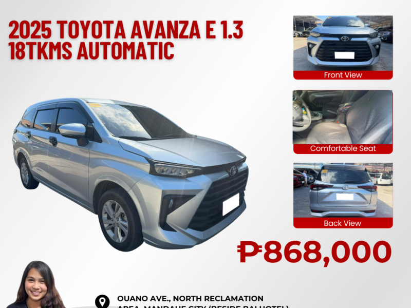 2025 TOYOTA AVANZA E 1.3L AUTOMATIC TRANSMISSION
