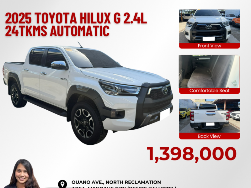 2025 TOYOTA HILUX G 2.4L 4X2 UTOMATIC TRANSMISSION
