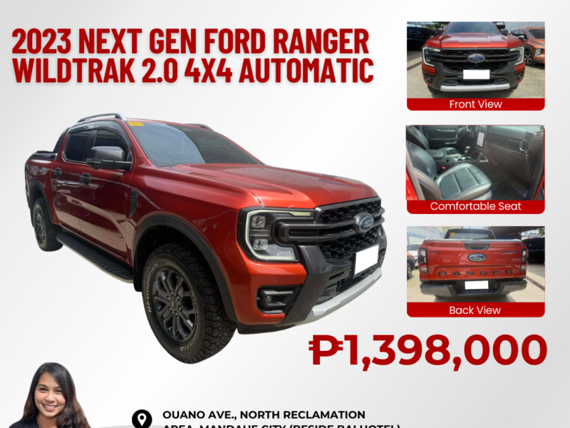 2023 NEXT GEN FORD RANGER WILDTRAK 2.0 BI-TURBO 4x4 AUTOMATIC TRANSMISSION