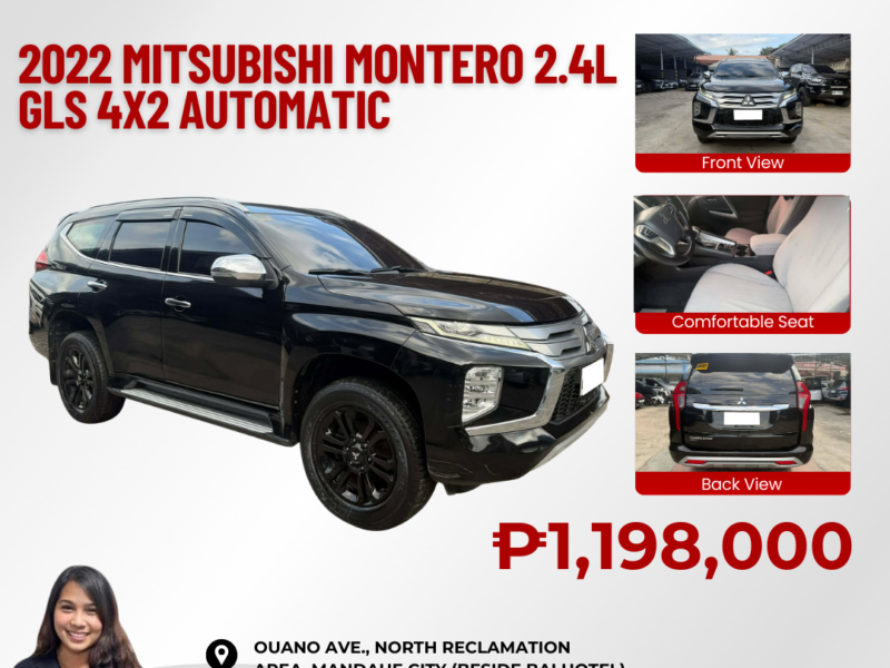 2022 MITSUBISHI MONTERO 4X2 GLS 2.4L AUTOMATIC TRANSMISSION