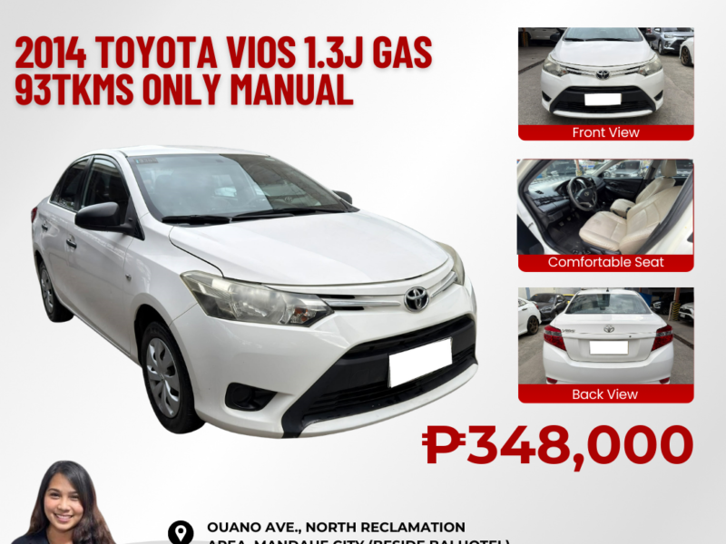 2014 TOYOTA VIOS J 1.3L MANUAL TRANSMISSION