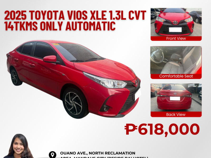 2025 TOYOTA VIOS XLE 1.3L AUTOMATIC TRANSMISSION