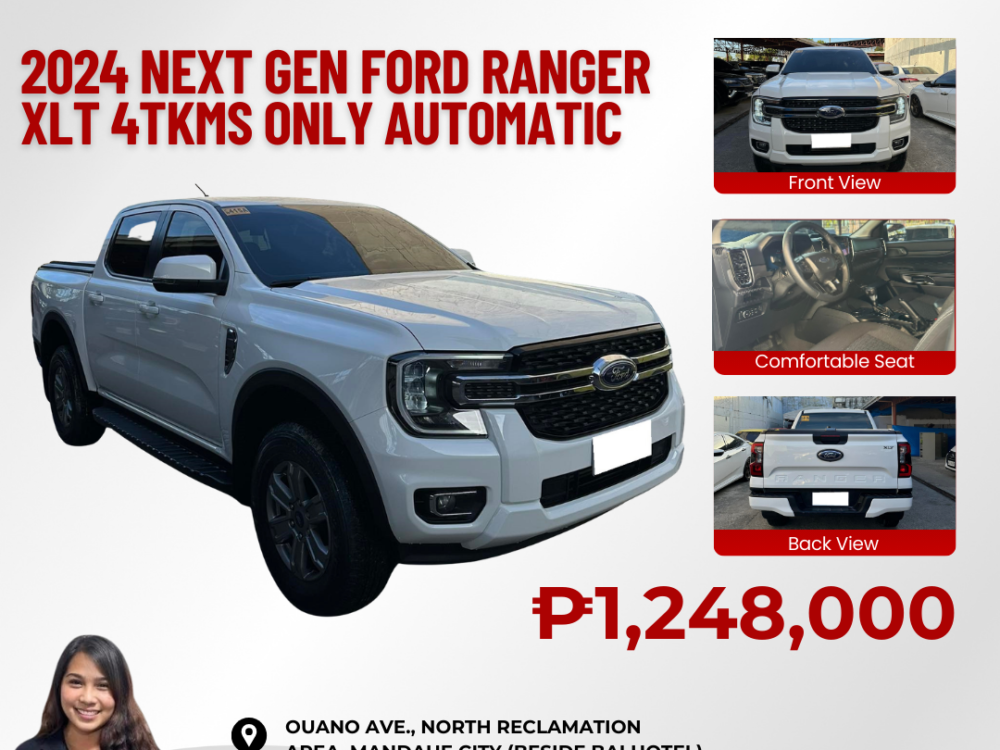 2024 NEXT GEN FORD RANGER XLT 4x2 AUTOMATIC TRANSMISSION