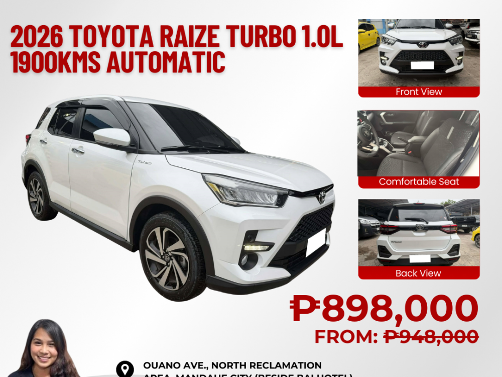 2026 TOYOTA RAIZE 1.0L TURBO AUTOMATIC TRANSMISSION
