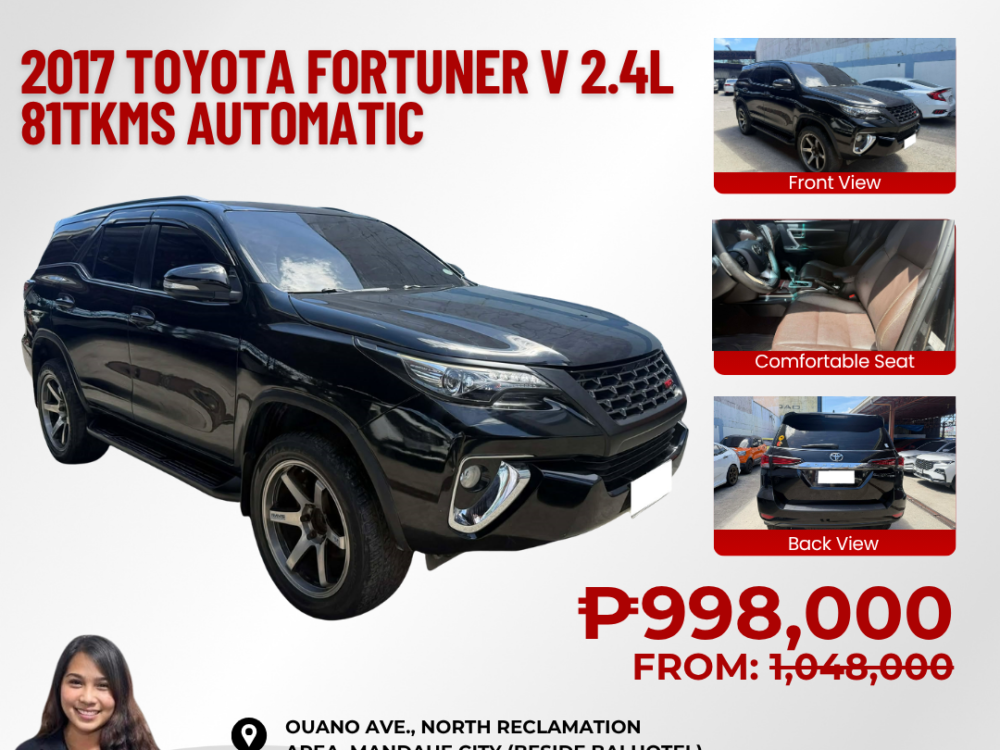 2017 TOYOTA FORTUNER V 2.4L 4X2 AUTOMATIC TRANSMISSION