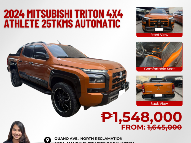 2024 MITSUBISHI TRITON ATHLETE 4X4 AUTOMATIC TRANSMISSION