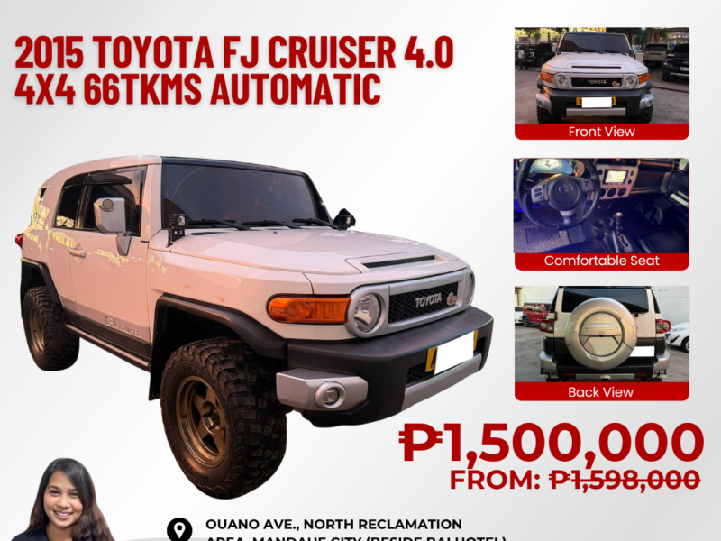 2015 TOYOTA FJ CRUISER 4.0L 4X4 AUTOMATIC TRANSMISSION