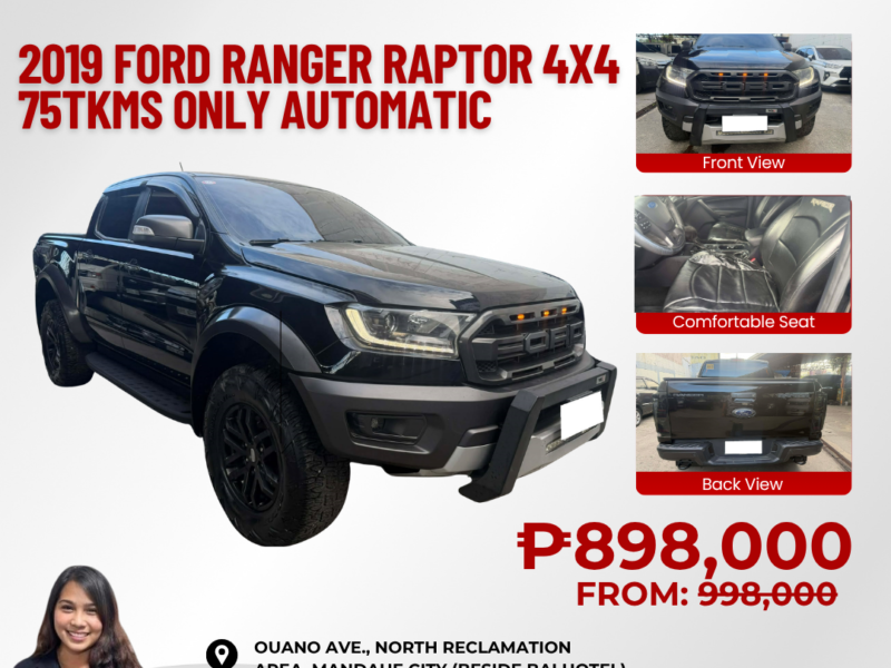 2019 FORD RANGER RAPTOR 2.0 BITURBO 4X4 AUTOMATIC TRANSMISSION