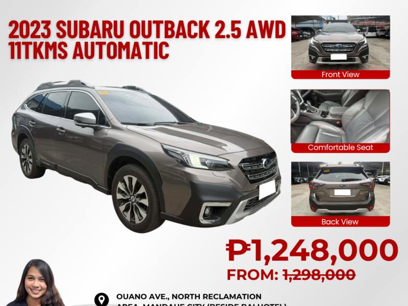 2023 SUBARU OUTBACK 2.5L AWD AUTOMATIC TRANSMISSION
