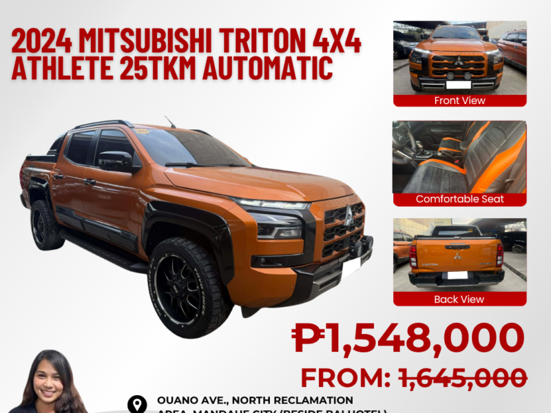 2024 MITSUBISHI TRITON ATHLETE 4X4 AUTOMATIC TRANSMISSION