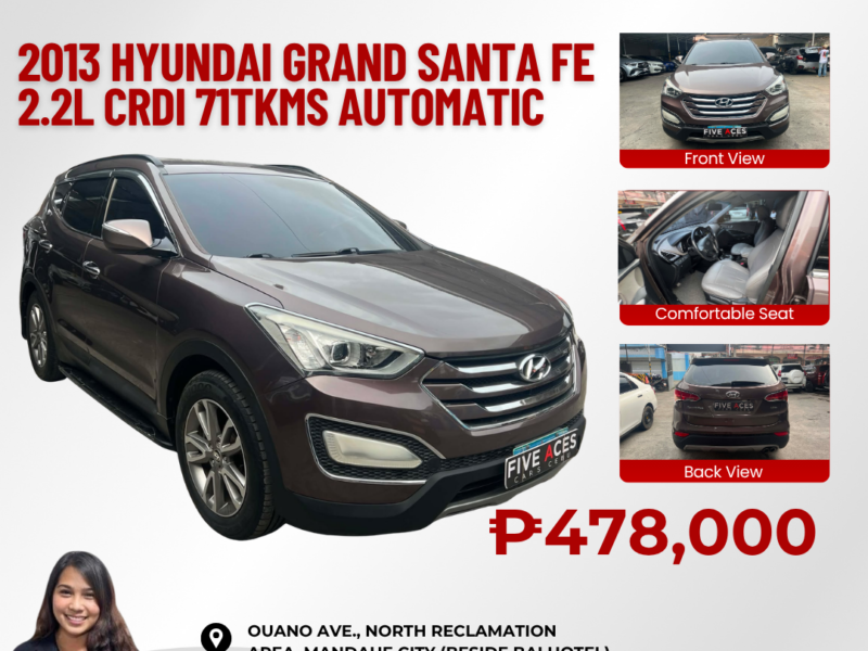 2013 HYUNDAI GRAND SANTA FE 2.2L CRDi AUTOMATIC TRANSMISSION