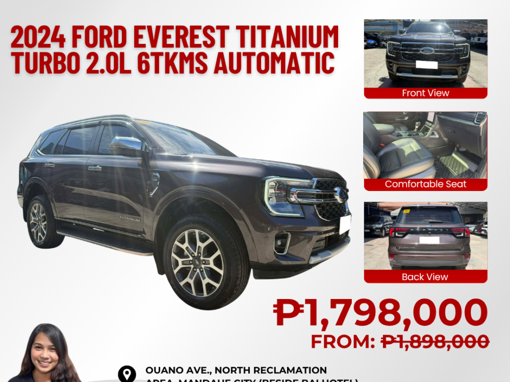 2024 NEXT GEN FORD EVEREST TITANIUM 2.0L TURBO 4x2 AUTOMATIC TRANSMISSION
