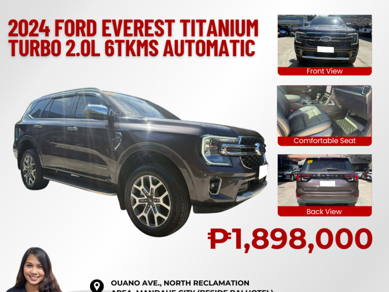 2024 NEXT GEN FORD EVEREST TITANIUM 2.0L TURBO 4x2 AUTOMATIC TRANSMISSION
