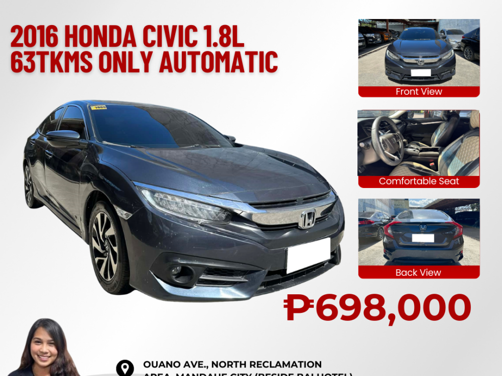 2016 HONDA CIVIC 1.8L E AUTOMATIC TRANSMISSION