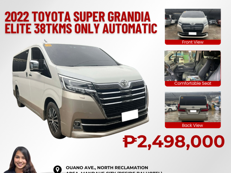 2022 TOYOTA SUPER GRANDIA ELITE AUTOMATIC TRANSMISSION