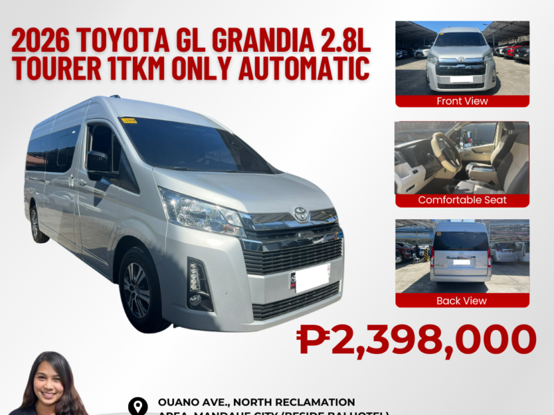 2026 TOYOTA GL GRANDIA TOURER 2.8L AUTOMATIC TRANSMISSION