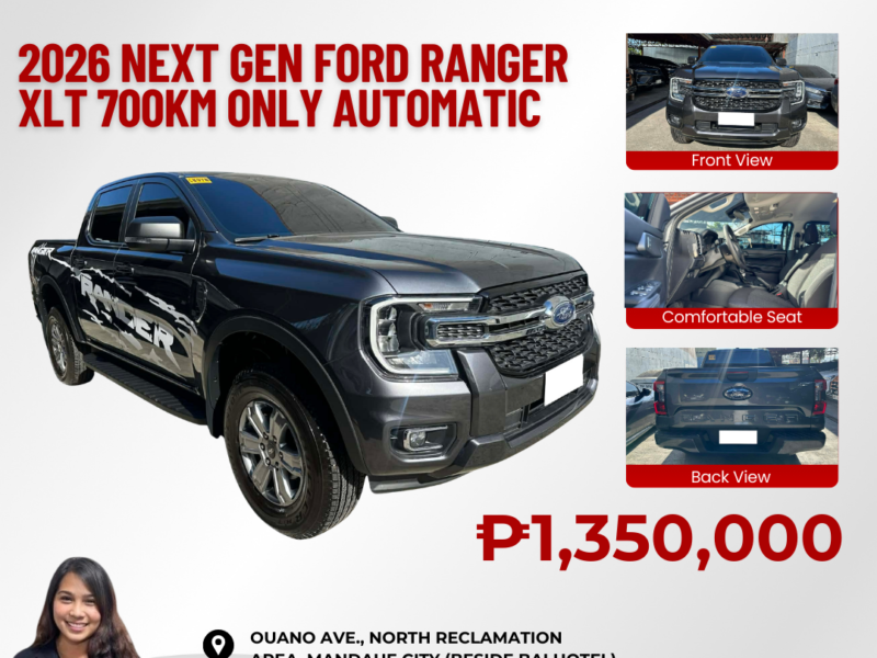 2026 NEXT GEN FORD RANGER XLT AUTOMATIC TRANSMISSION