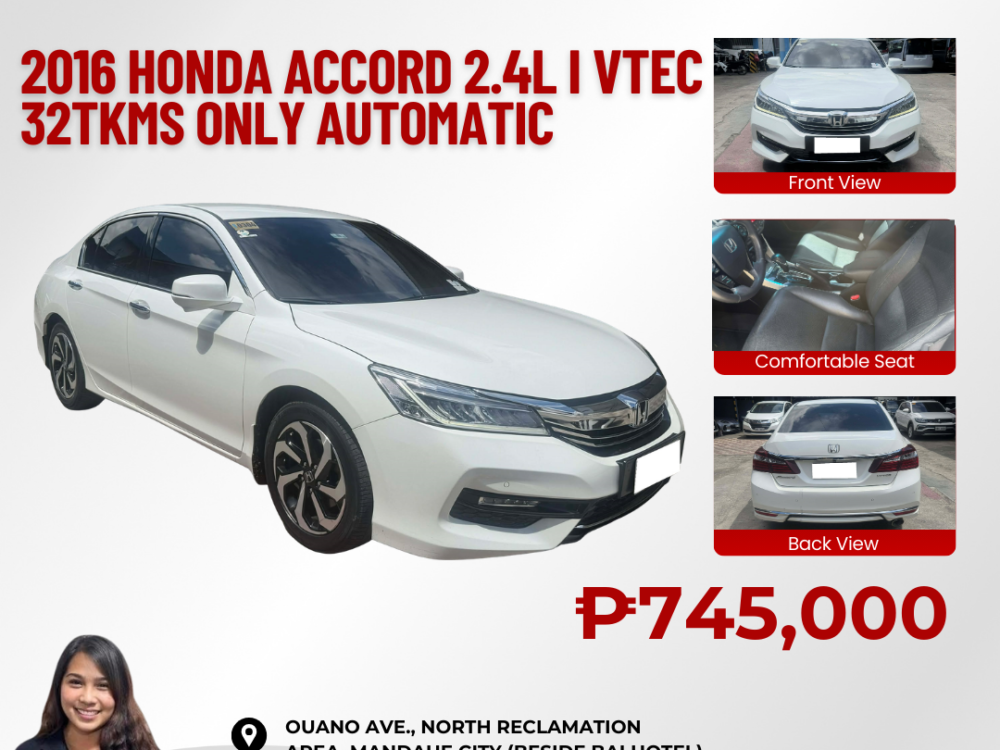 2016 HONDA ACCORD 2.4 i Vtec AUTOMATIC TRANSMISSION