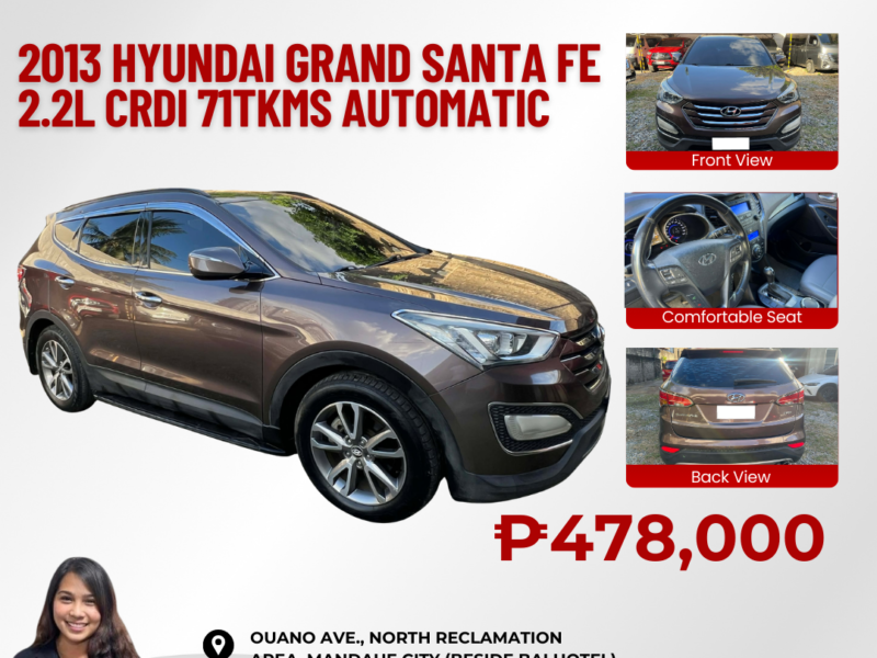 2013 HYUNDAI GRAND SANTA FE 2.2L CRDi AUTOMATIC TRANSMISSION