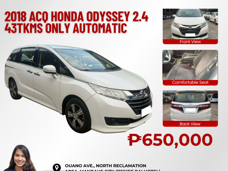 2018 ACQ HONDA ODYSSEY 2.4L i Vtec AUTOMATIC TRANSMISSION