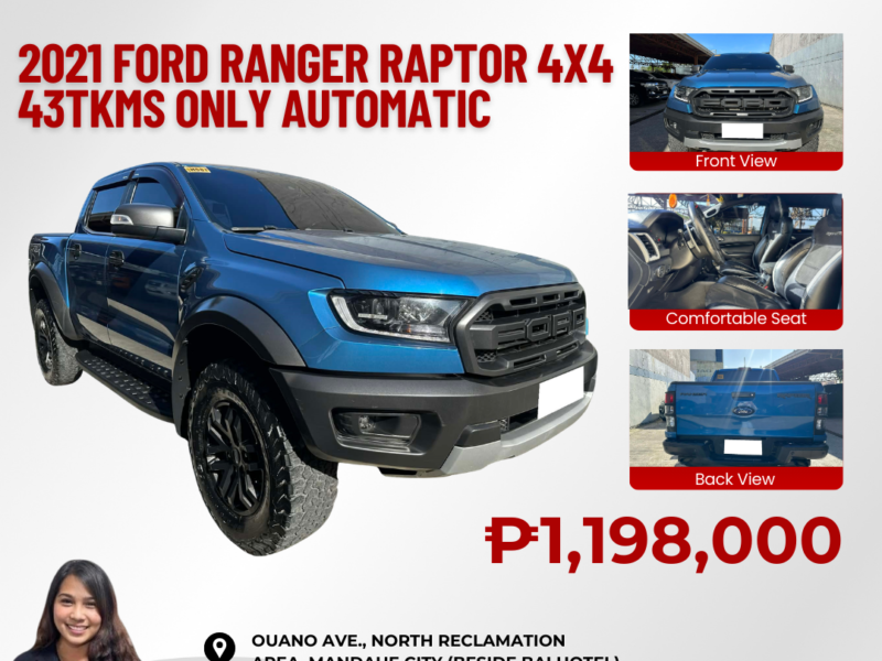 2021 FORD RANGER RAPTOR 2.0L Bi TURBO 4X4 AUTOMATIC TRANSMISSION