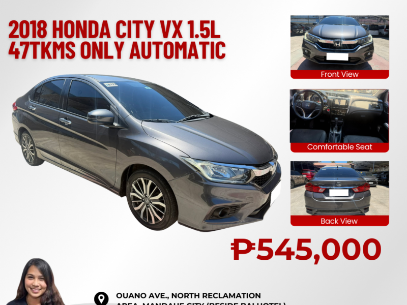 2018 HONDA CITY VX 1.5L AUTOMATIC TRANSMISSION