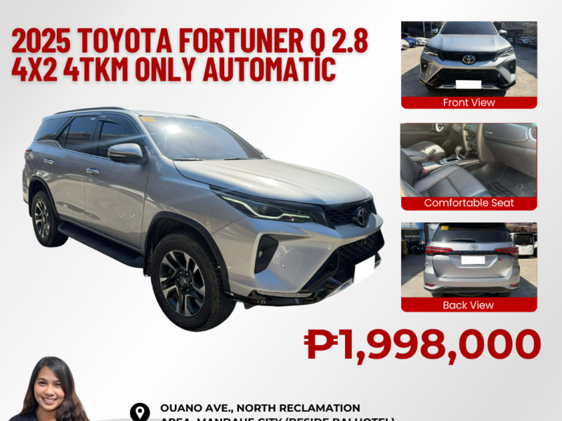 2025 TOYOTA FORTUNER Q 2.8L AUTOMATIC TRANSMISSION
