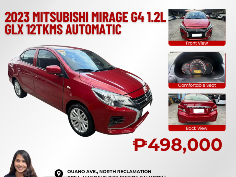 2023 MITSUBISHI MIRAGE G4 1.2L GLX AUTOMATIC TRANSMISSION