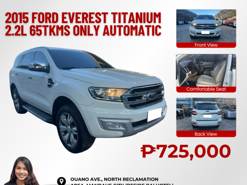 2015 FORD EVEREST TITANIUM 2.2L 4X2 AUTOMATIC TRANSMISSION