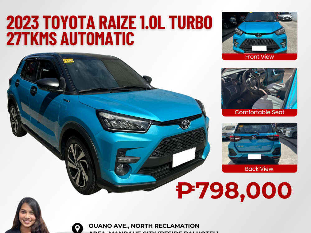 2023 TOYOTA RAIZE 1.0L TURBO AUTOMATIC TRANSMISSION